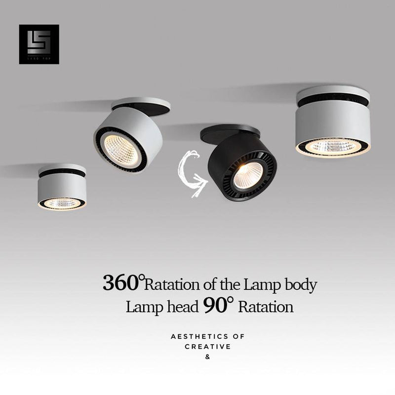 Spot moderne LED rond avec orientation à 360° Loft