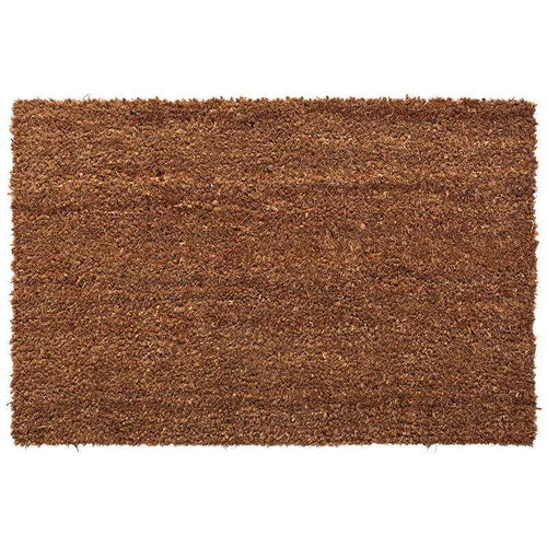 Paillasson rectangle en fibres naturelles marrons Mat