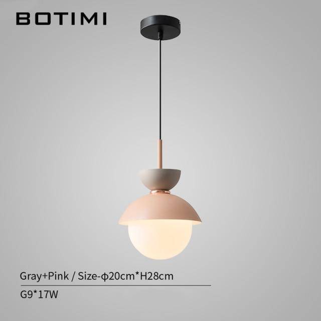 Suspension design à LED en verre et métal coloré Hang - vue 9 sur 14