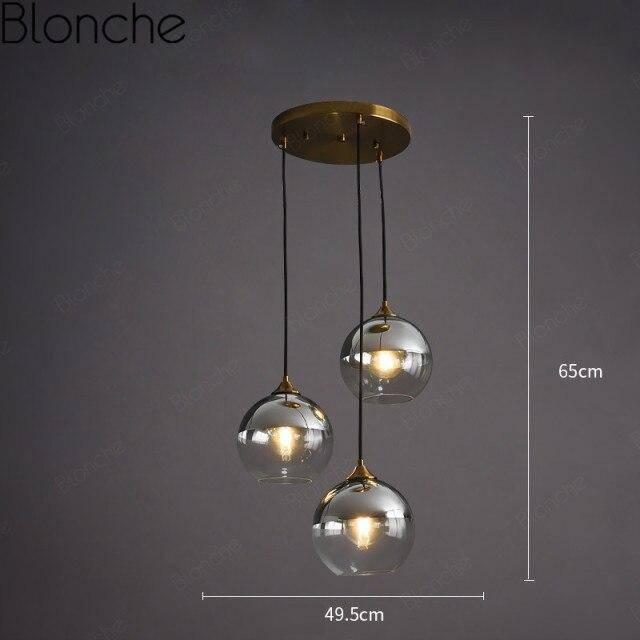 LED-Pendelleuchte mit Rauchglas-Kugel Loft Design - vue 7 sur 15