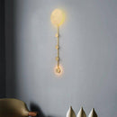 LED-Design-Wandleuchte Gold mit Scheibe im Shining-Stil
