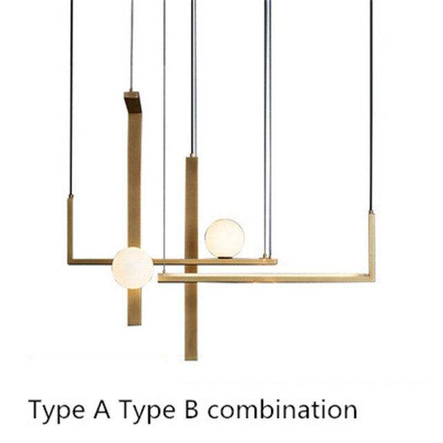 Suspension LED aux formes géométriques design et finitions cuivrées