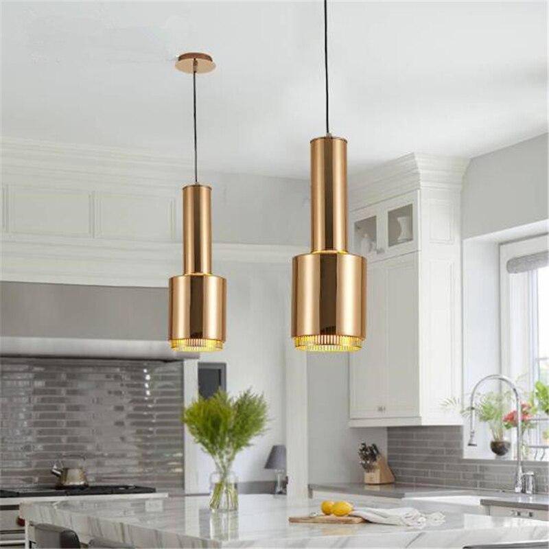 Suspension design LED en tube cylindrique métal Creative - vue 4 sur 5