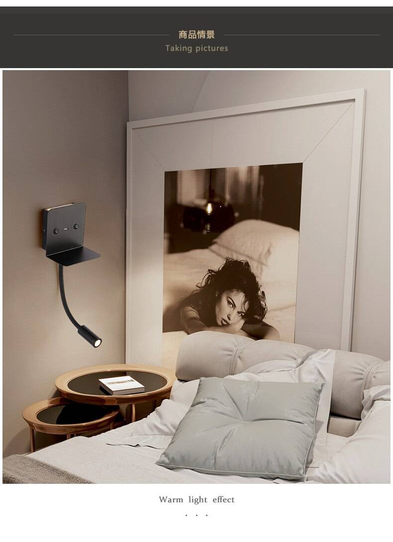 Liseuse à LED avec spot orientable - vue 9 sur 8
