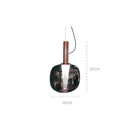 Suspension design en verre fumé de couleur Luxury - vue 3 sur 6