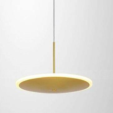 Suspension design disque dorée à LED - vue 4 sur 6