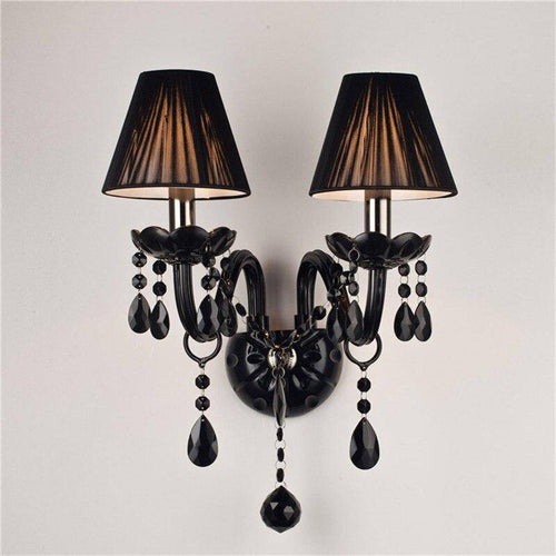 Applique murale rétro LED avec abat-jour en verre cristal Mosko
