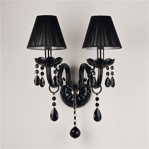 Applique murale rétro LED avec abat-jour en verre cristal Mosko