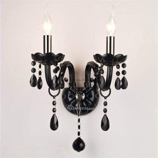 Applique murale rétro LED avec abat-jour en verre cristal Mosko - vue 5 sur 8