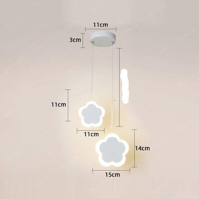 Suspension rose ou blanche LED avec des formes différentes pour les enfants - vue 9 sur 10