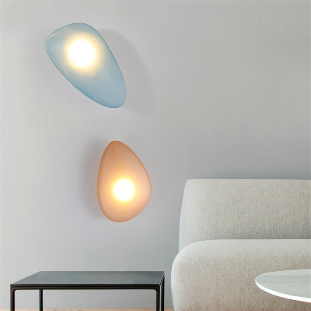 Applique murale design LED en forme de pierre colorée Manar - vue 6 sur 22