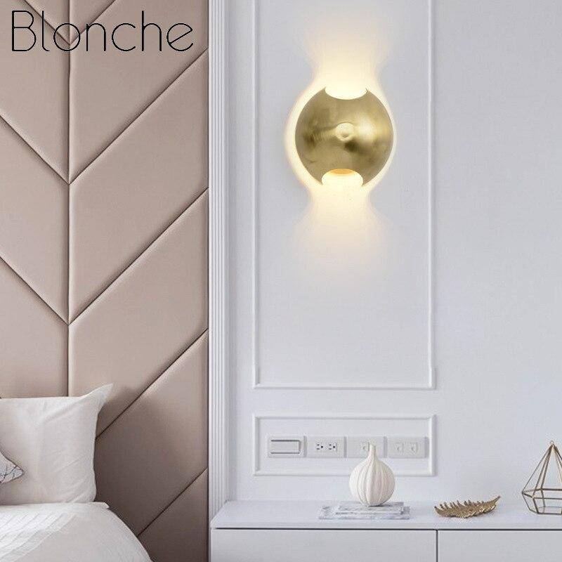 Design-Wandleuchte LED abgerundet Metall gold Art - vue 3 sur 6