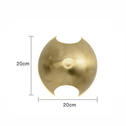 Design-Wandleuchte LED abgerundet Metall gold Art