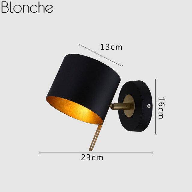 Moderne LED-Wandleuchte Zylinder aus farbigem Metall