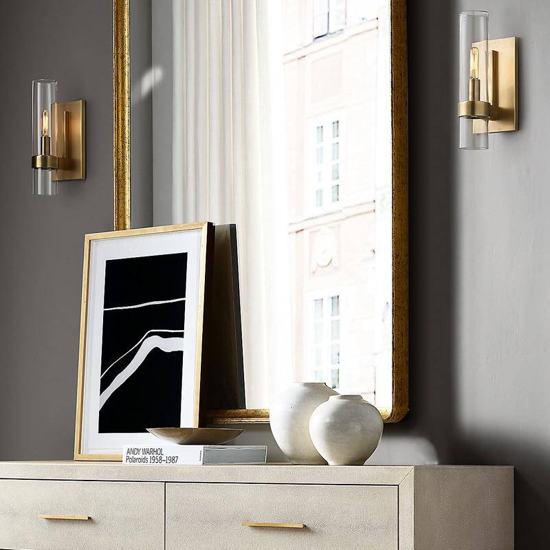 Applique murale design LED avec tube en verre cylindrique Luxery - vue 5 sur 12