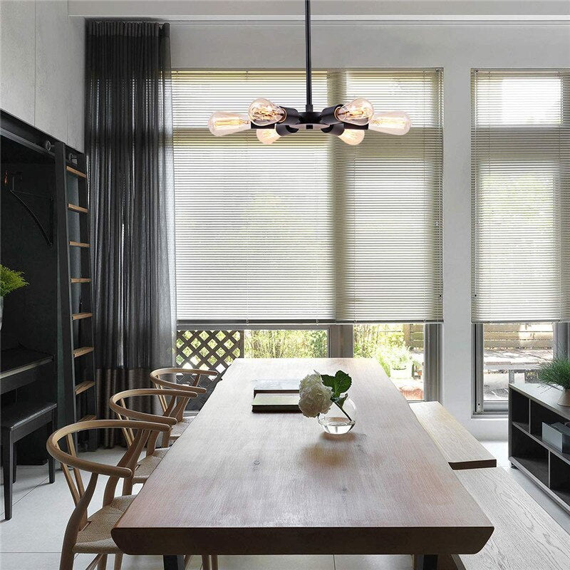 Lustre industriel LED style américain en métal Ludaya