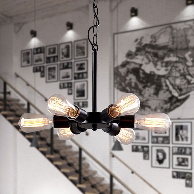 Lustre industriel LED style américain en métal Ludaya