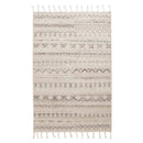 Tapis indien rectangle en laine fait à la main avec franges Woven
