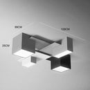 Plafonnier design LED à formes géométriques modernes noires et blanches