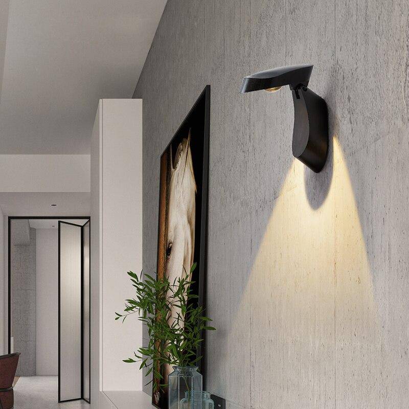 Applique murale design à LED avec abat-jour en métal géométrique Loft - vue 3 sur 10