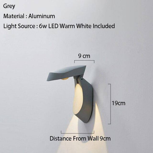 Applique murale design à LED avec abat-jour en métal géométrique Loft