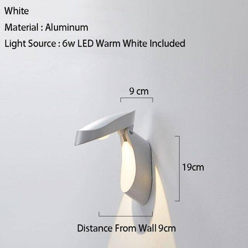 Applique murale design à LED avec abat-jour en métal géométrique Loft