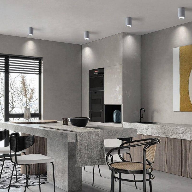 Spot moderne LED rond en ciment style industriel
