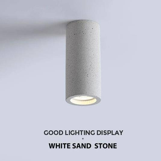 Spot moderne LED rond en ciment style industriel - vue 8 sur 8