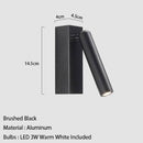 LED-Wandleuchte im modernen Zylinder-Design aus Metall für Hotels