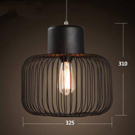 Lampe à poser design à LED avec abat-jour cage arrondie en métal noir - vue 8 sur 14