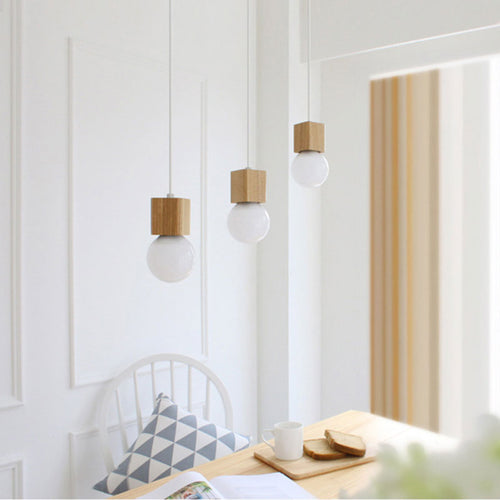 Suspension en bois cubique Wood - vue 2 sur 6
