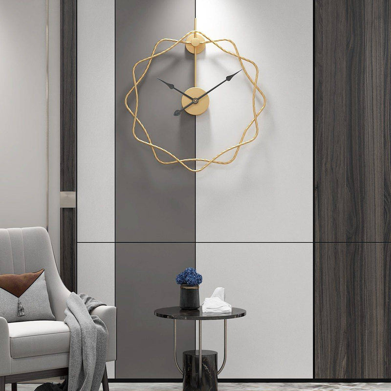 Horloge murale design étoiles décalées en métal 50cm Decor