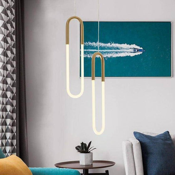 Suspension design moderne LED en anneau allongé Hang
