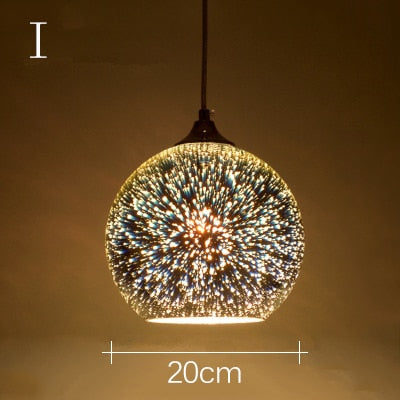 Suspension moderne en verre multicolore 3D Kaili - vue 10 sur 17