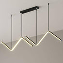 Lustre design LED en métal avec formes triangulaires modernes