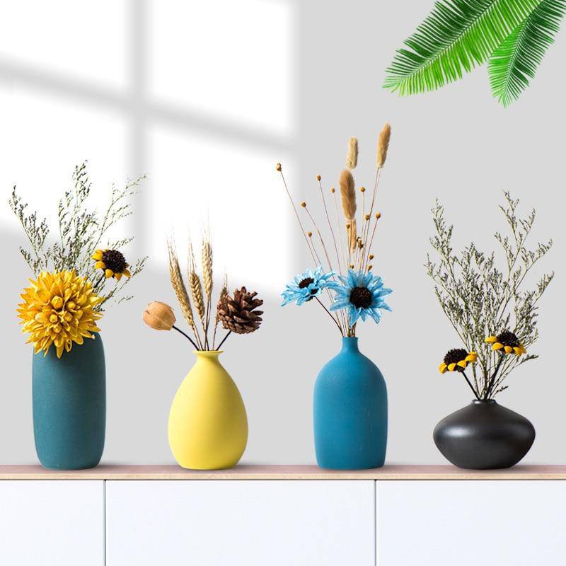 Vase moderne coloré en céramique style Japan Artist - vue 4 sur 6
