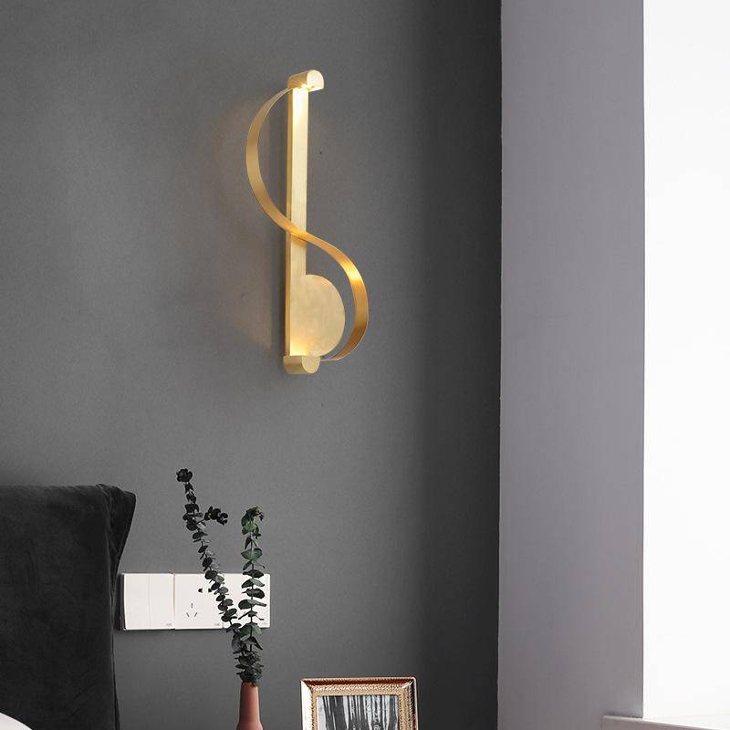 Applique murale design LED dorée style Moma - vue 3 sur 6