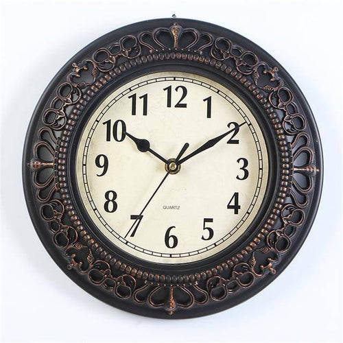Horloge vintage en métal 25cm Antique