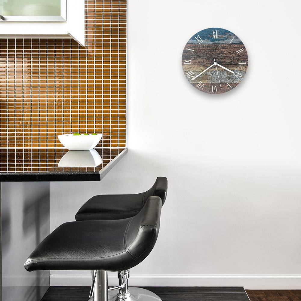 Horloge murale scandinave en bois coloré 28cm Hours - vue 3 sur 3