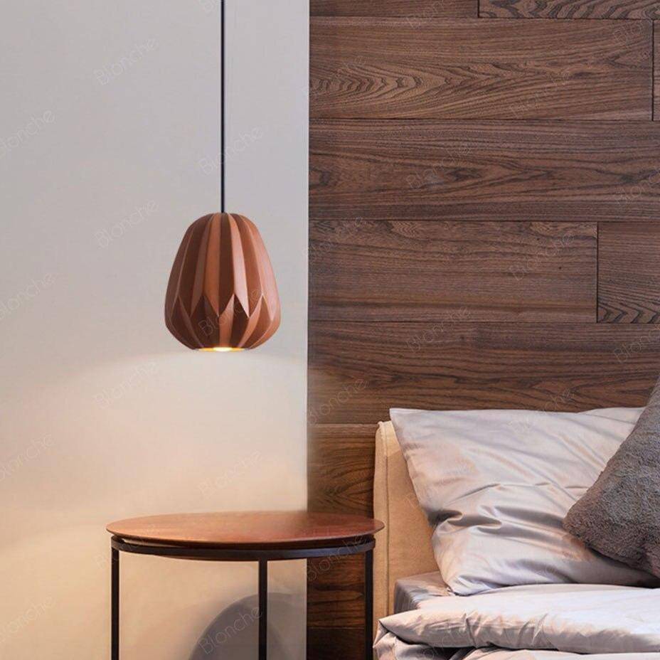 Suspension design LED en résine colorée style Hang - vue 5 sur 11