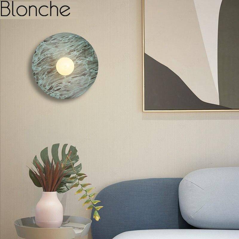 Applique murale design LED avec disque métal coloré Nordic - vue 4 sur 6