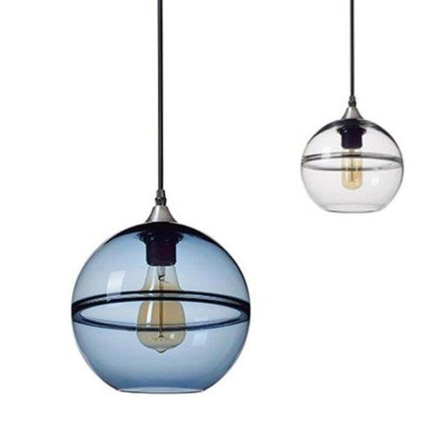 Suspension design LED en boule de verre style Hang - vue 7 sur 9