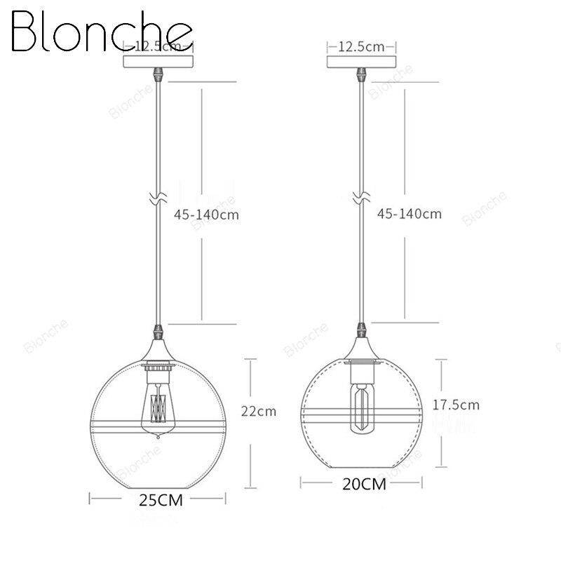 Suspension design LED en boule de verre style Hang - vue 9 sur 9