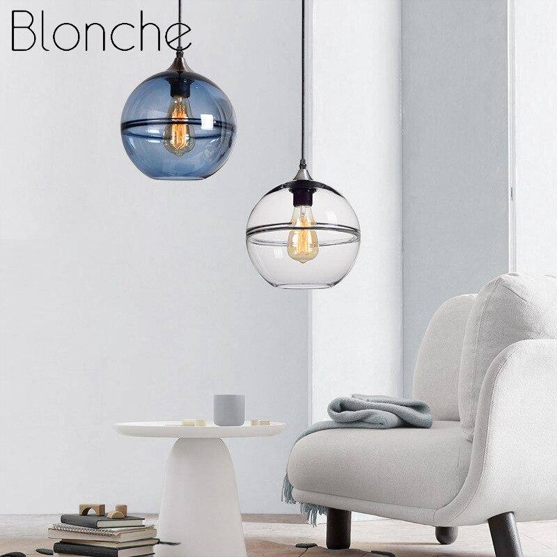 Suspension design LED en boule de verre style Hang - vue 5 sur 9
