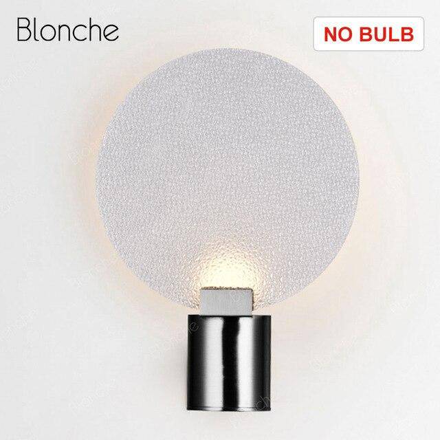 Applique murale design LED en métal avec disque en verre Sconce