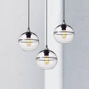 Suspension design LED en boule de verre style Hang