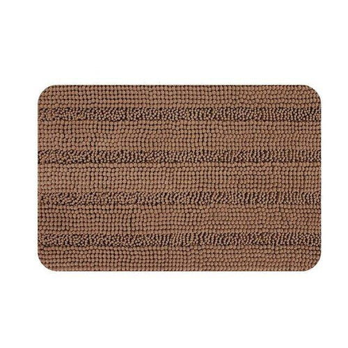 Tapis de bain rectangulaire coloré en microfibres Absory