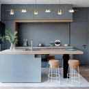 Längerer LED-Kronleuchter aus Metall im luxuriösen Design