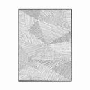 Tapis rectangle moderne rayé noir et blanc géométrique