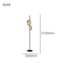 Lampadaire design moderne LED avec abat-jour double en métal Créative